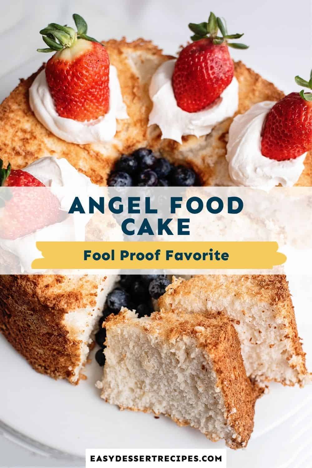 angel food cake pinterest collage