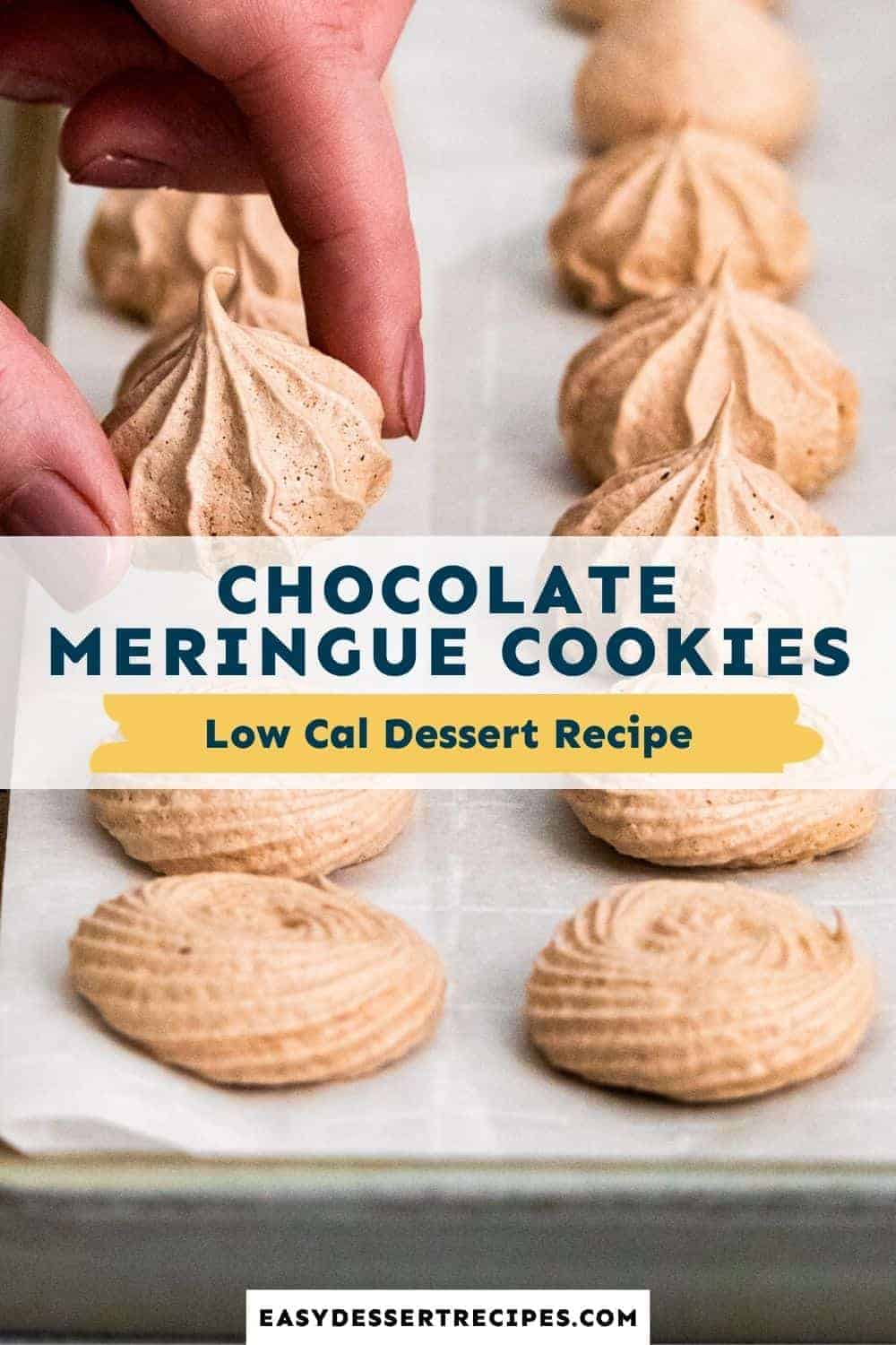 chocolate meringue cookies pinterest collage