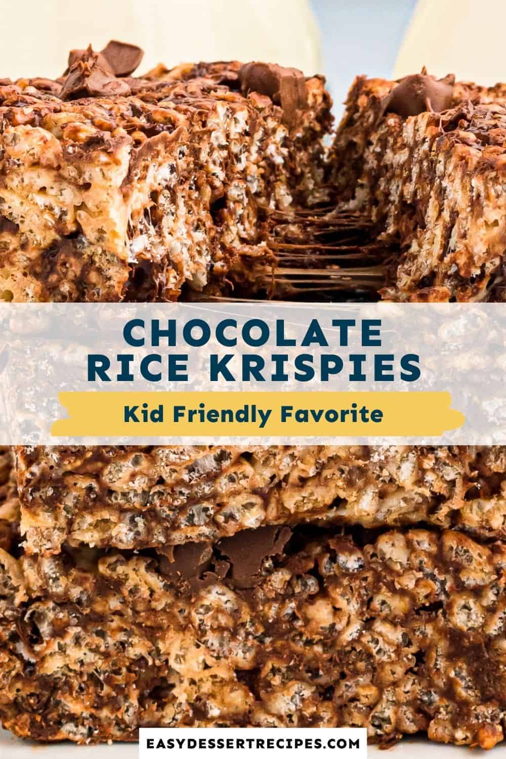 chocolate rice krispies pinterests collage