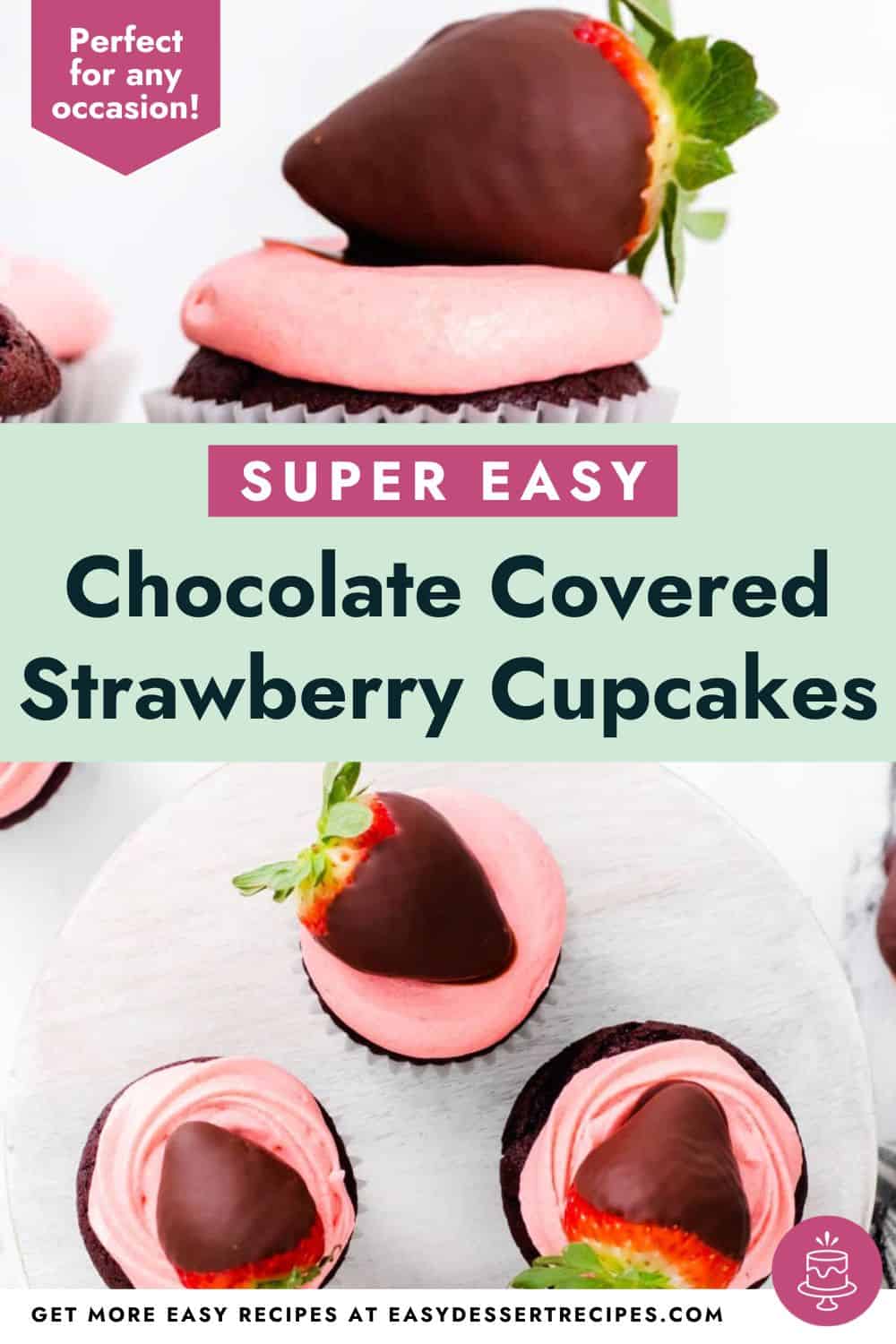 chocolate covered strawberry cupcakes pinterest