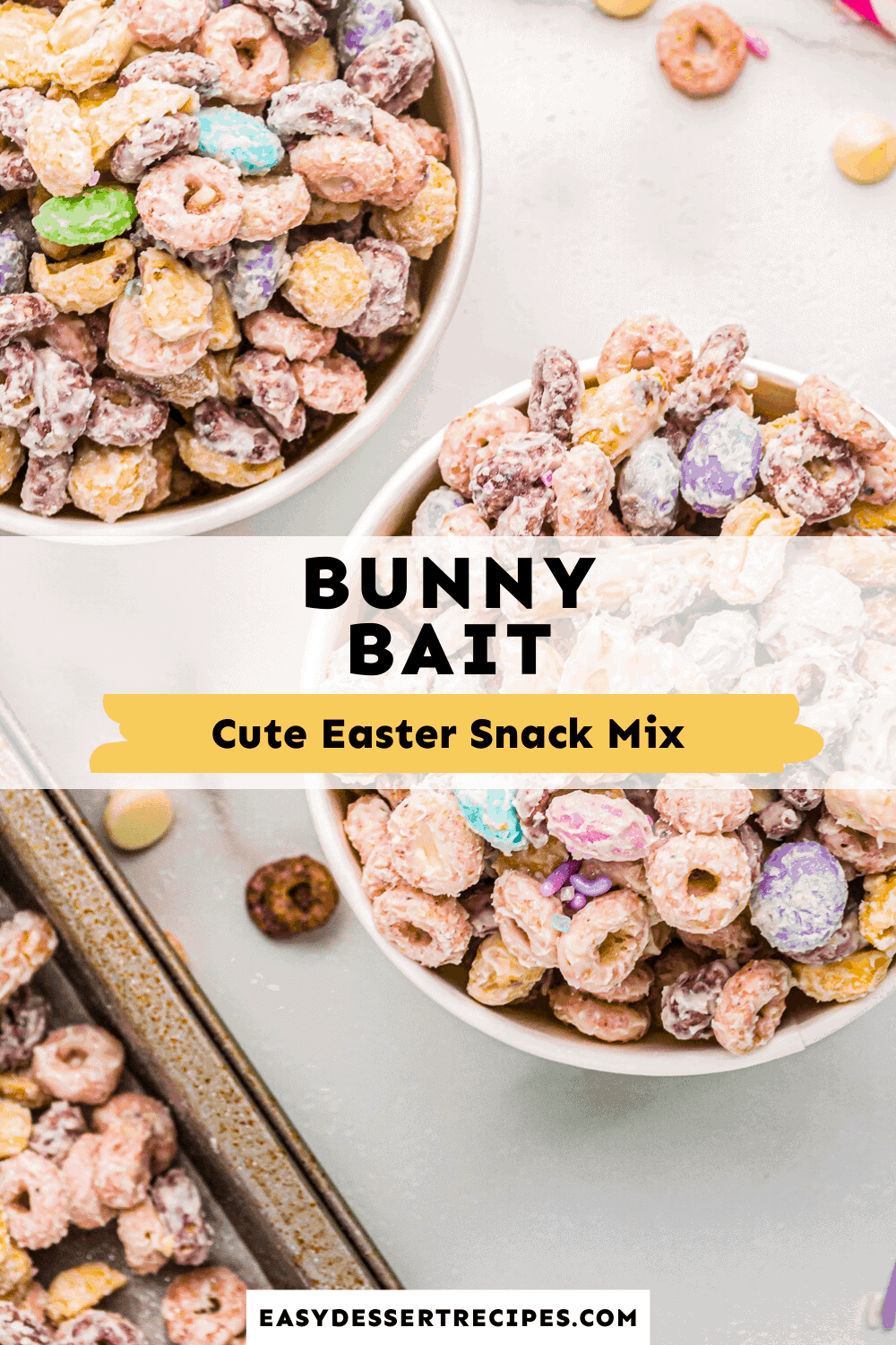 bunny bait easter snack mix pinterest collage