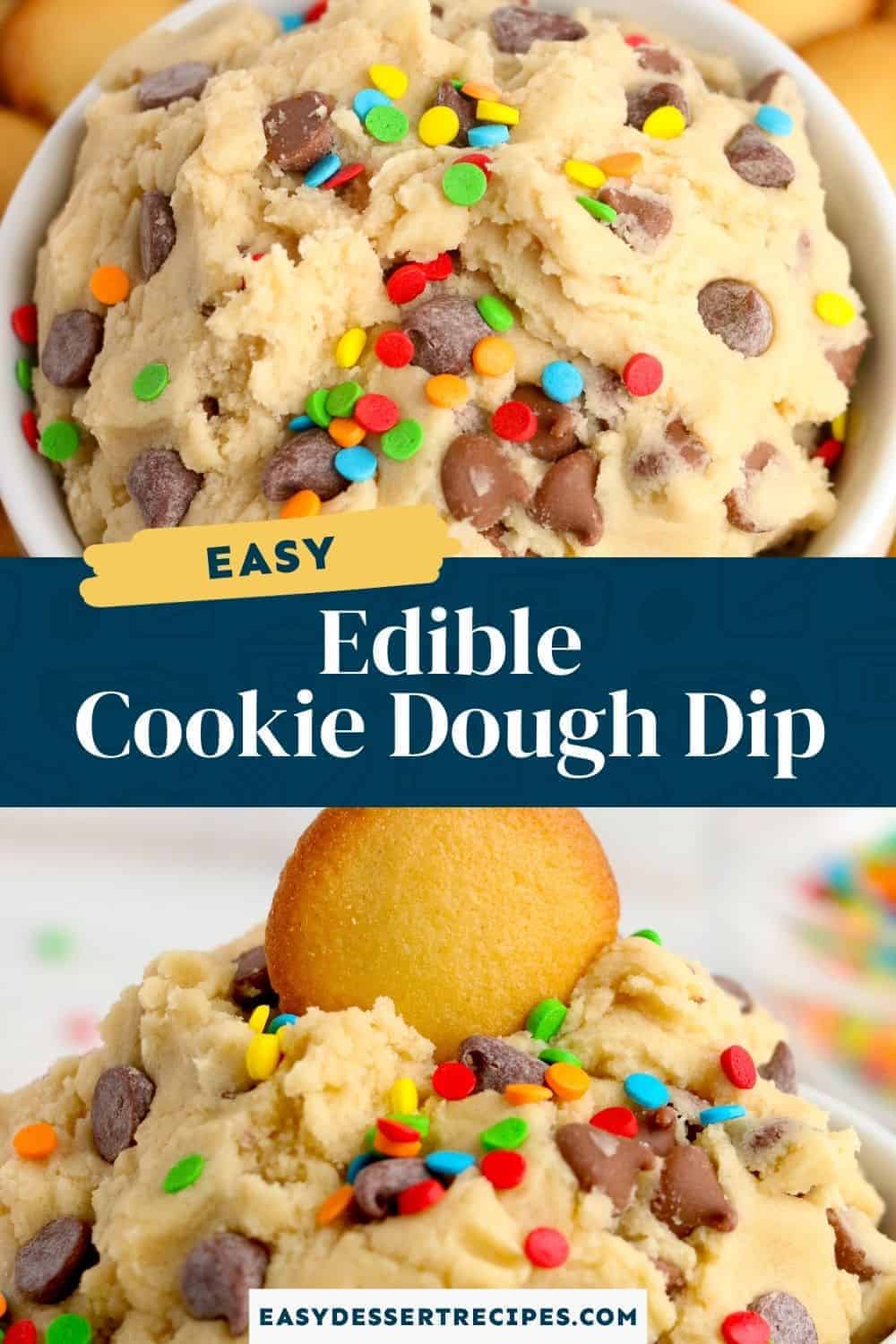 cookie dough dip pinterest collage