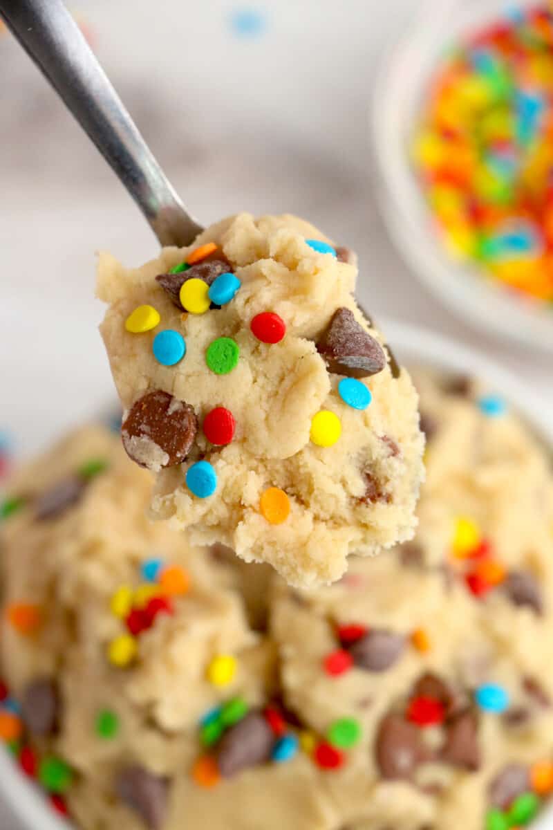 spoonful of cookie dough dip