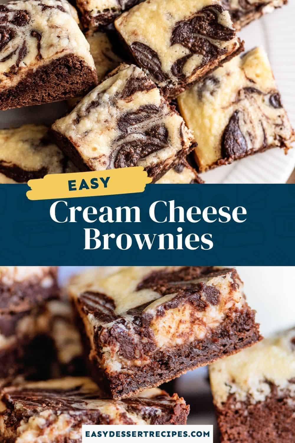 cream cheese brownies pinterest collage