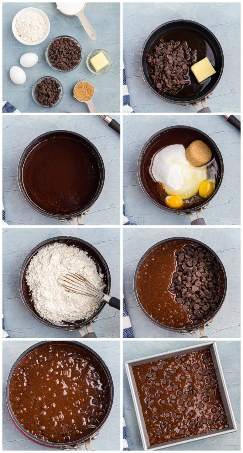 step by step photos of how to make espresso brownies