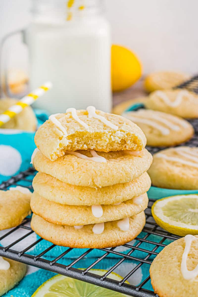 stacked lemon cookies