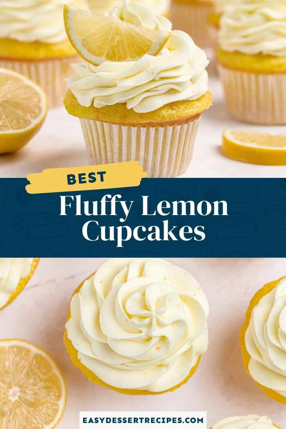 lemon cupcakes pinterest collage