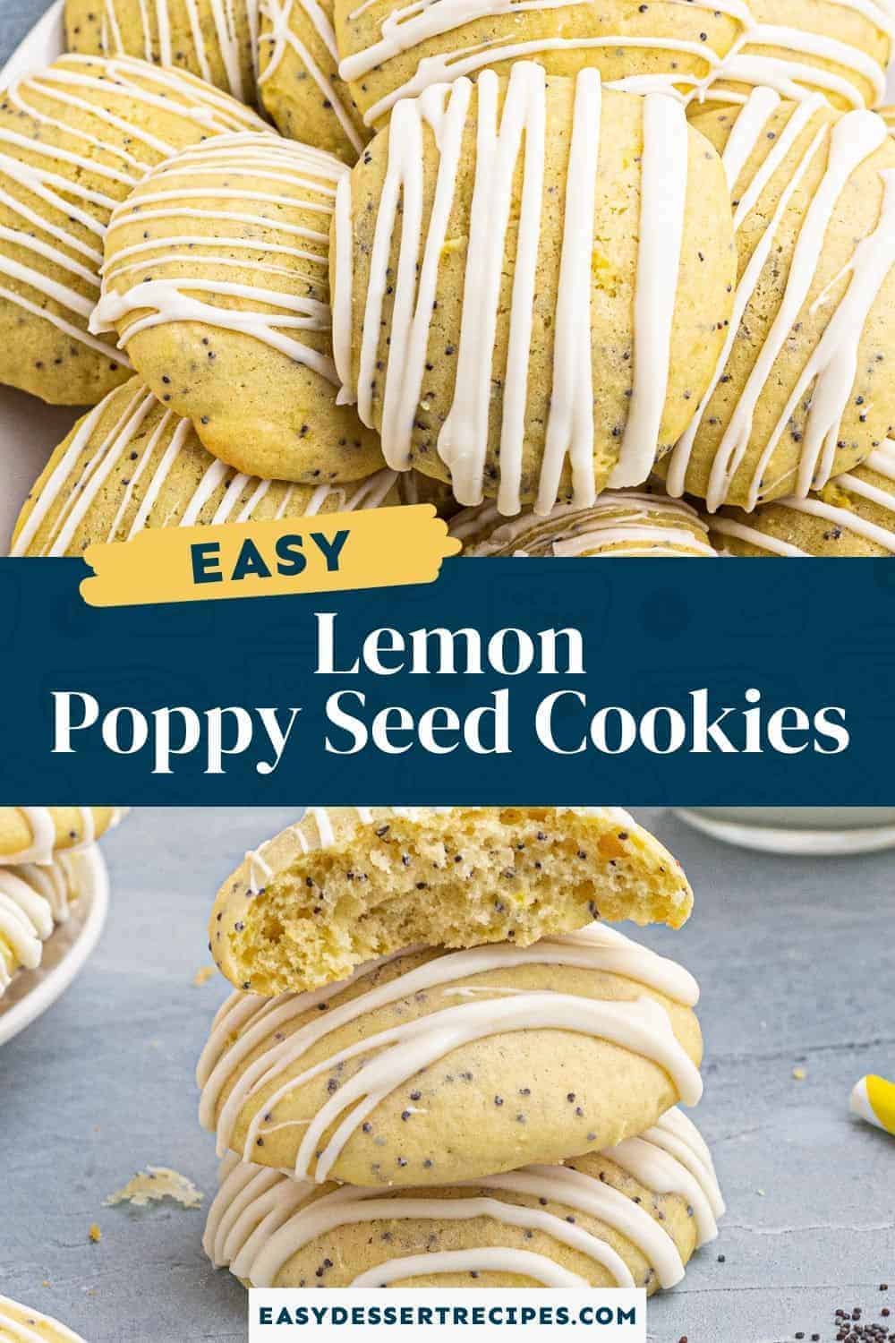 lemon poppy seed cookies pinterest collage