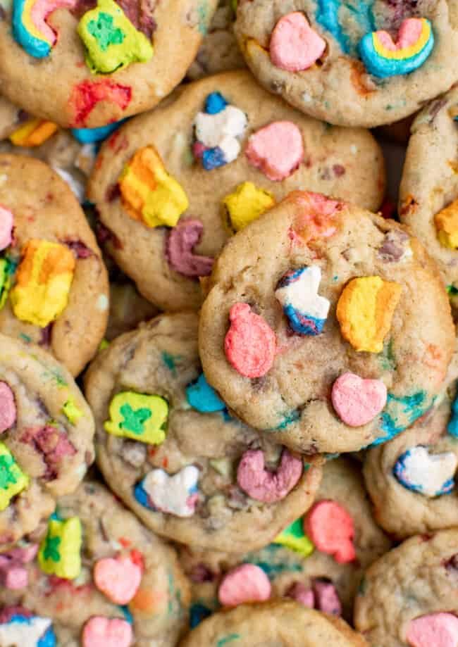 up close lucky charms cookies