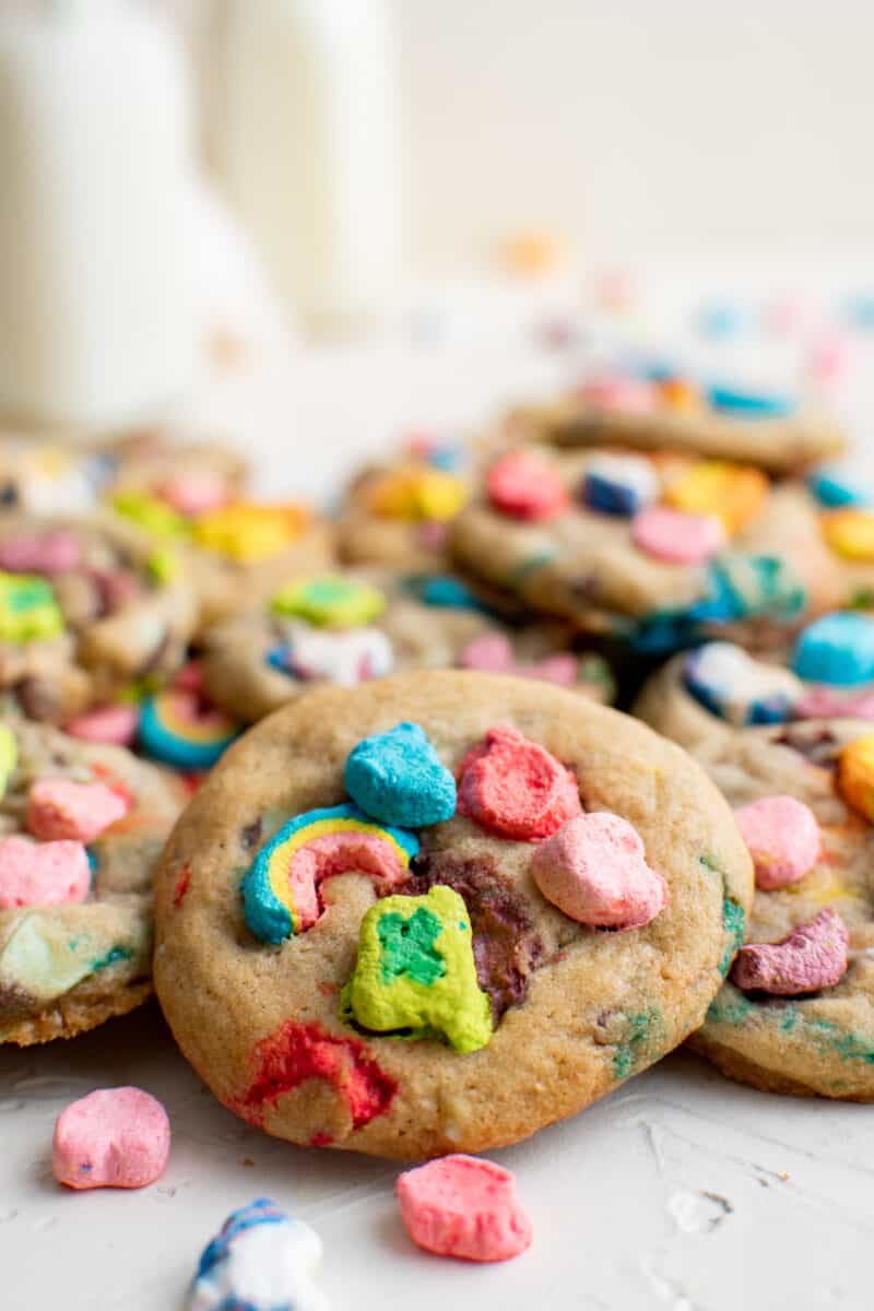 stacked lucky charms cookies