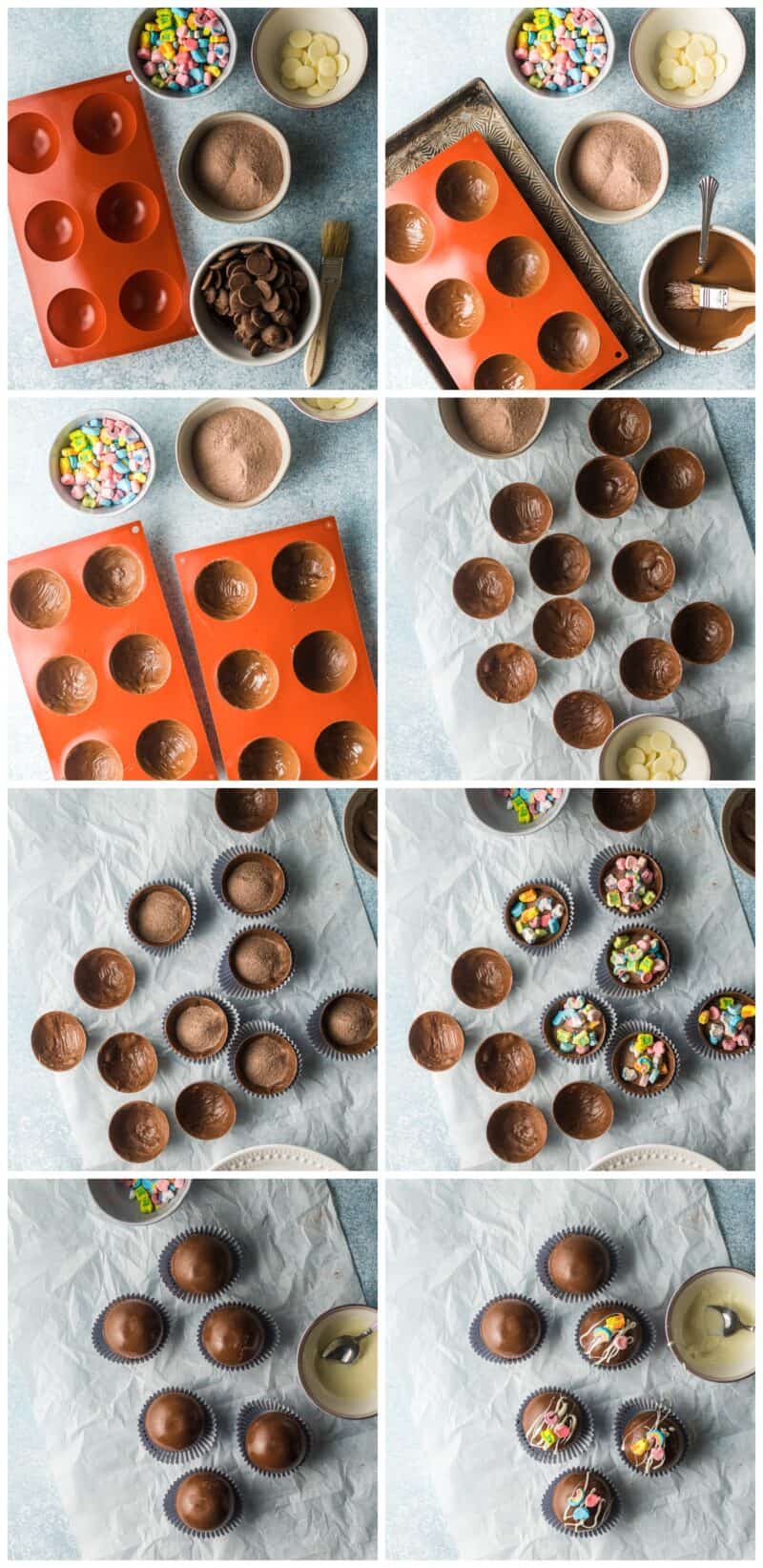 how to make lucky charms hot cocoa bombs