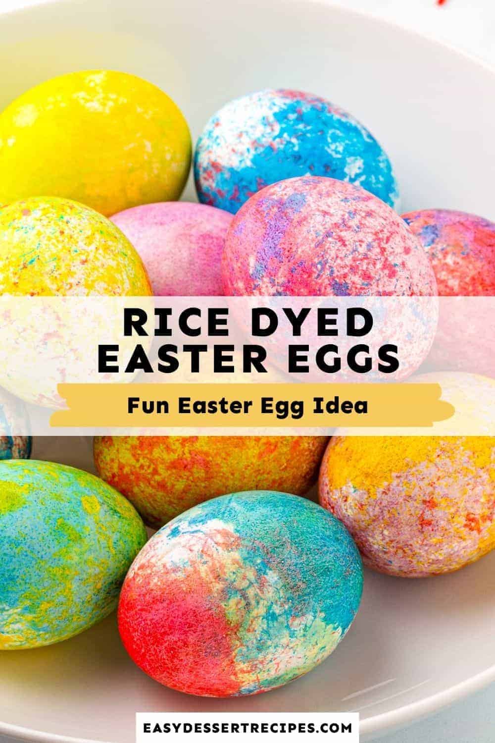 rice dyed easter eggs pinterest collage