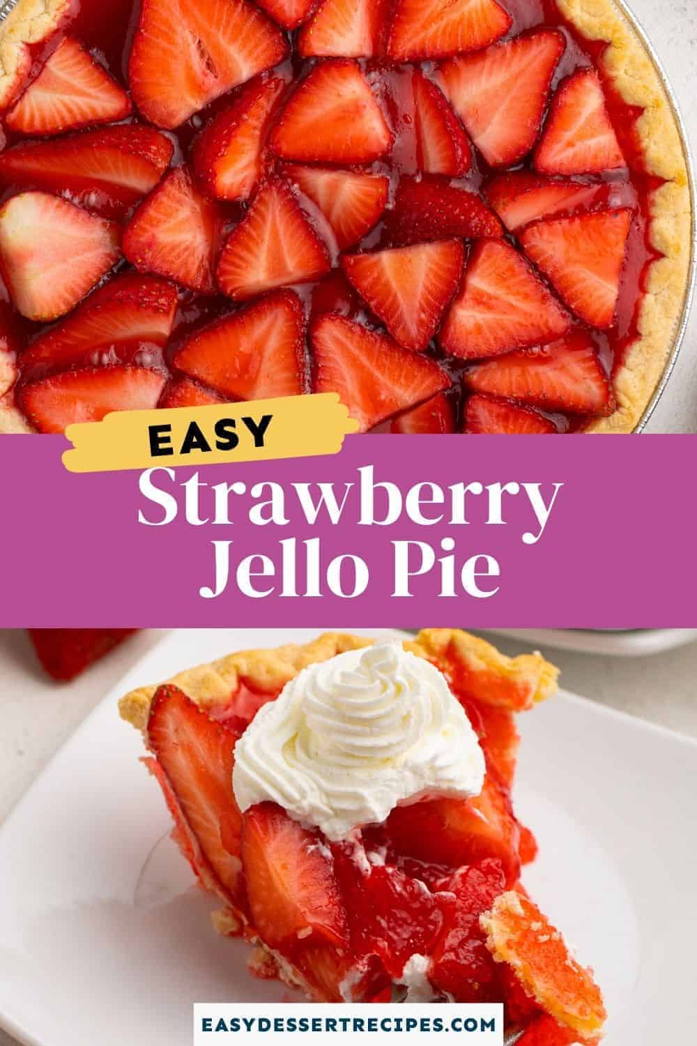 strawberry jello pie pinterest collage