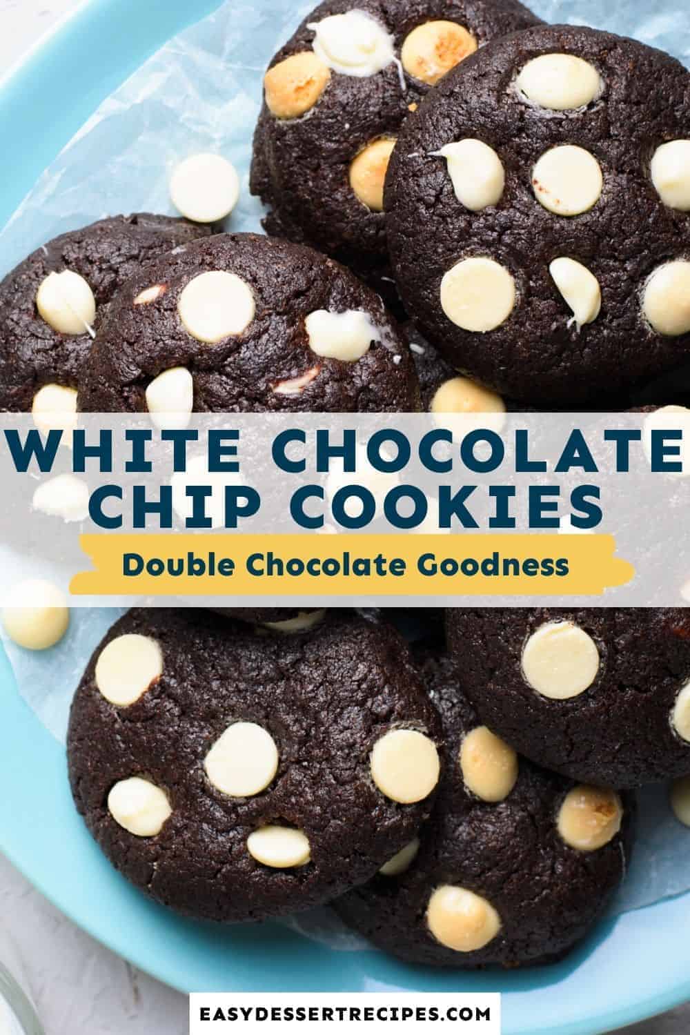 white chocolate chip chocolate cookies pinterest collage