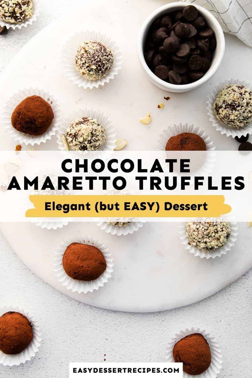 amaretto truffles pinterest collage