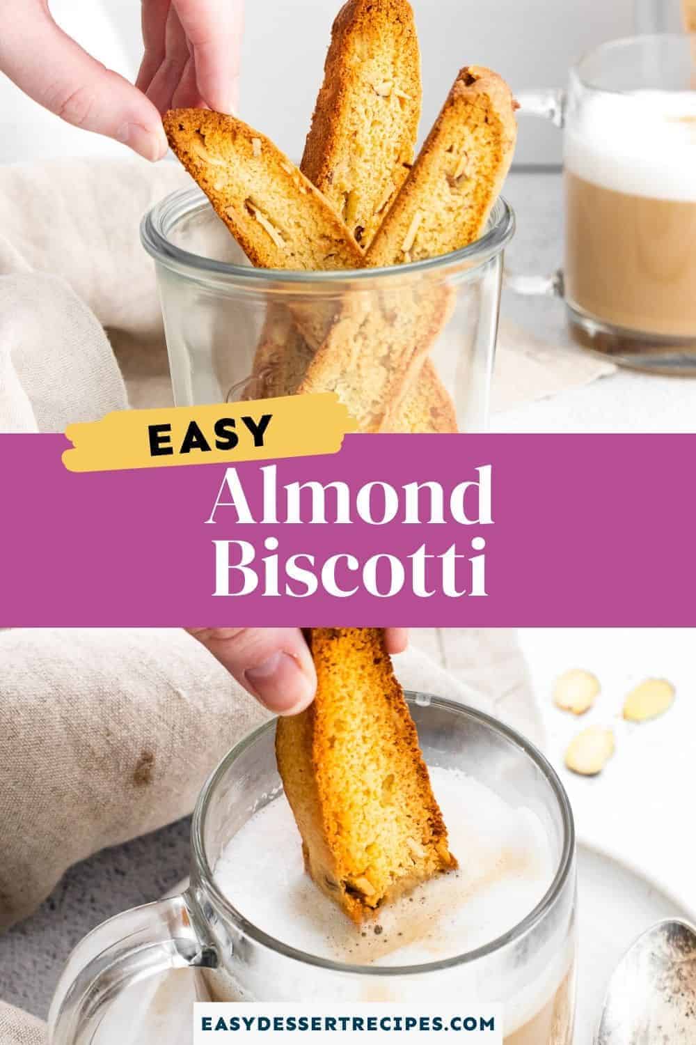 almond biscotti pinterest collage