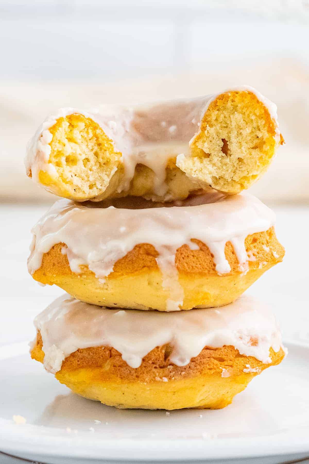 Vanilla Glazed Baked Donuts Story Easy Dessert Recipes