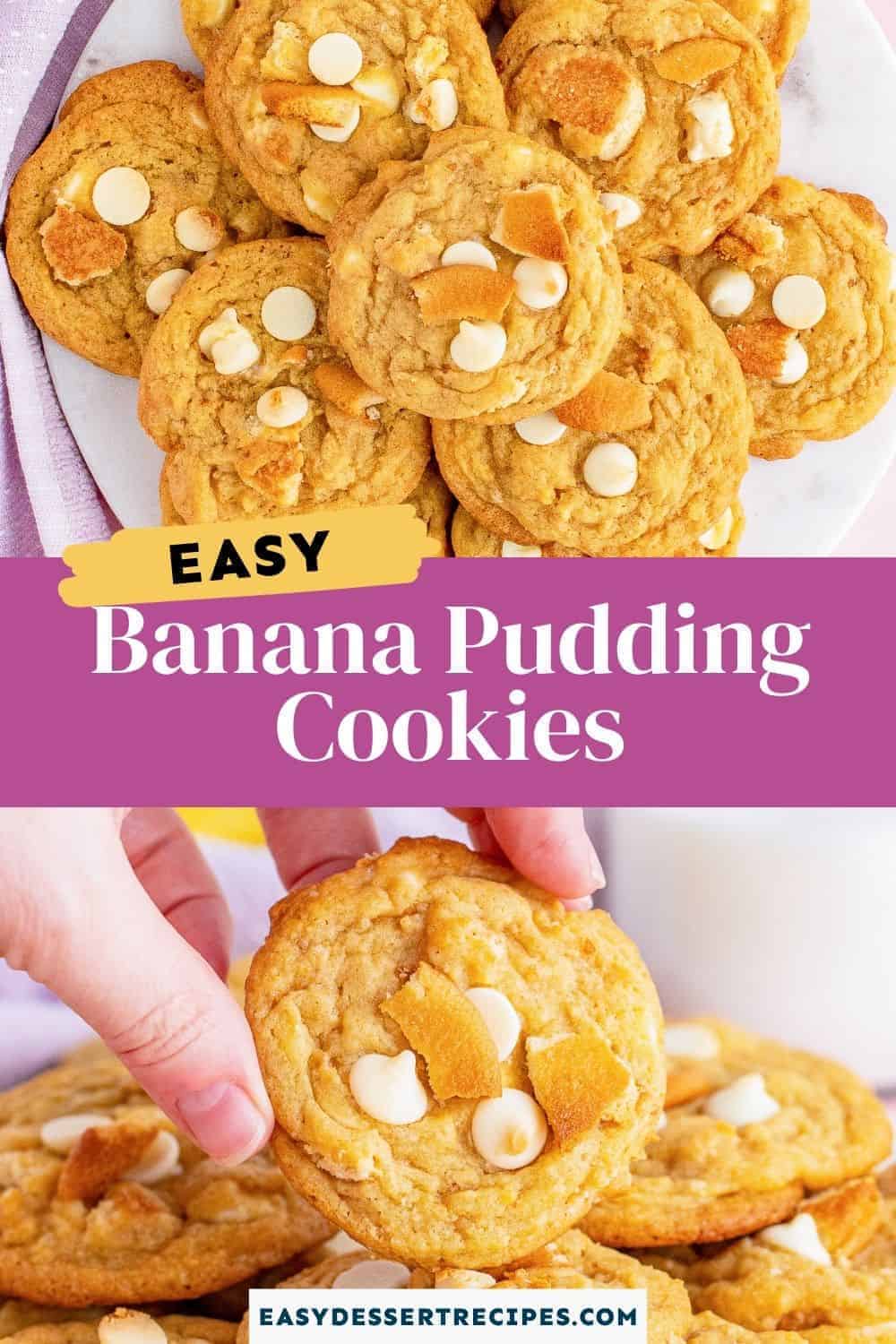 banana pudding cookies pinterest collage