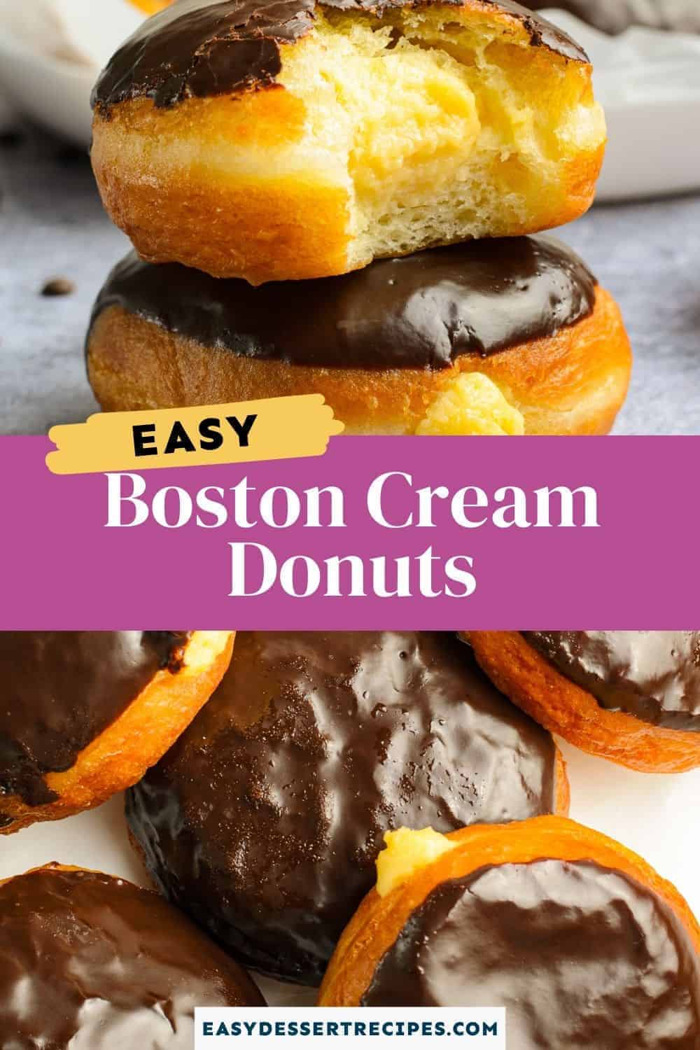 boston cream donuts pinterest collage