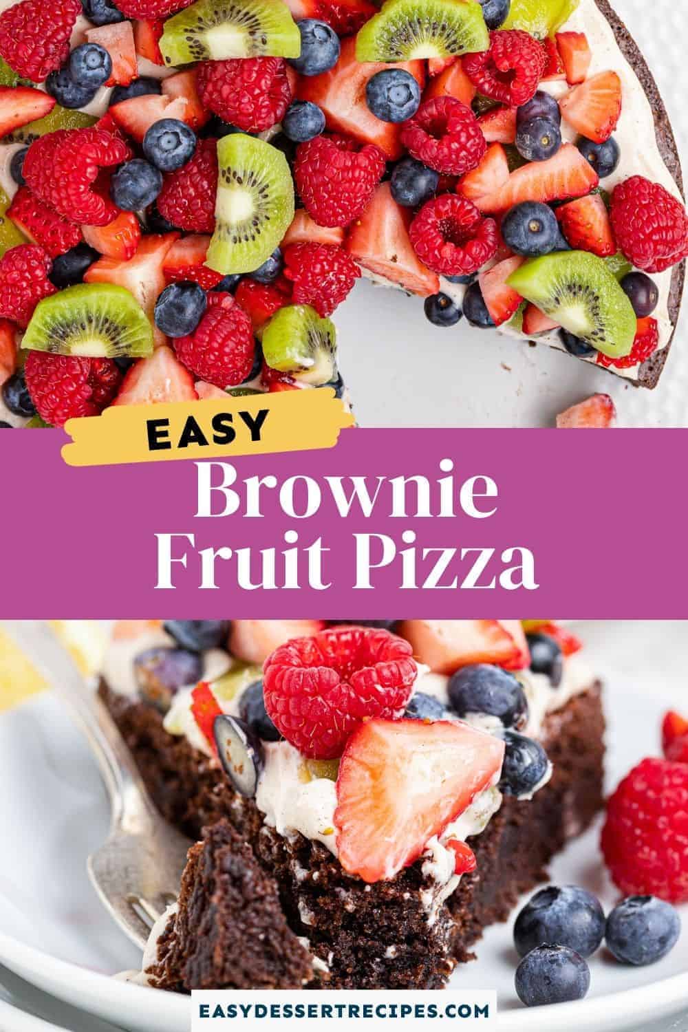 brownie fruit pizza pinterest collage