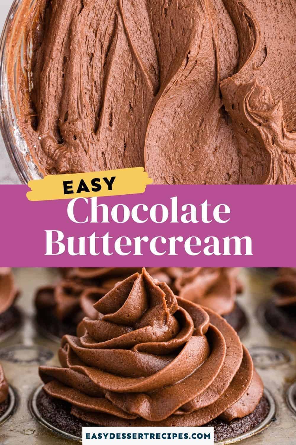 chocolate buttercream frosting pinterest collage