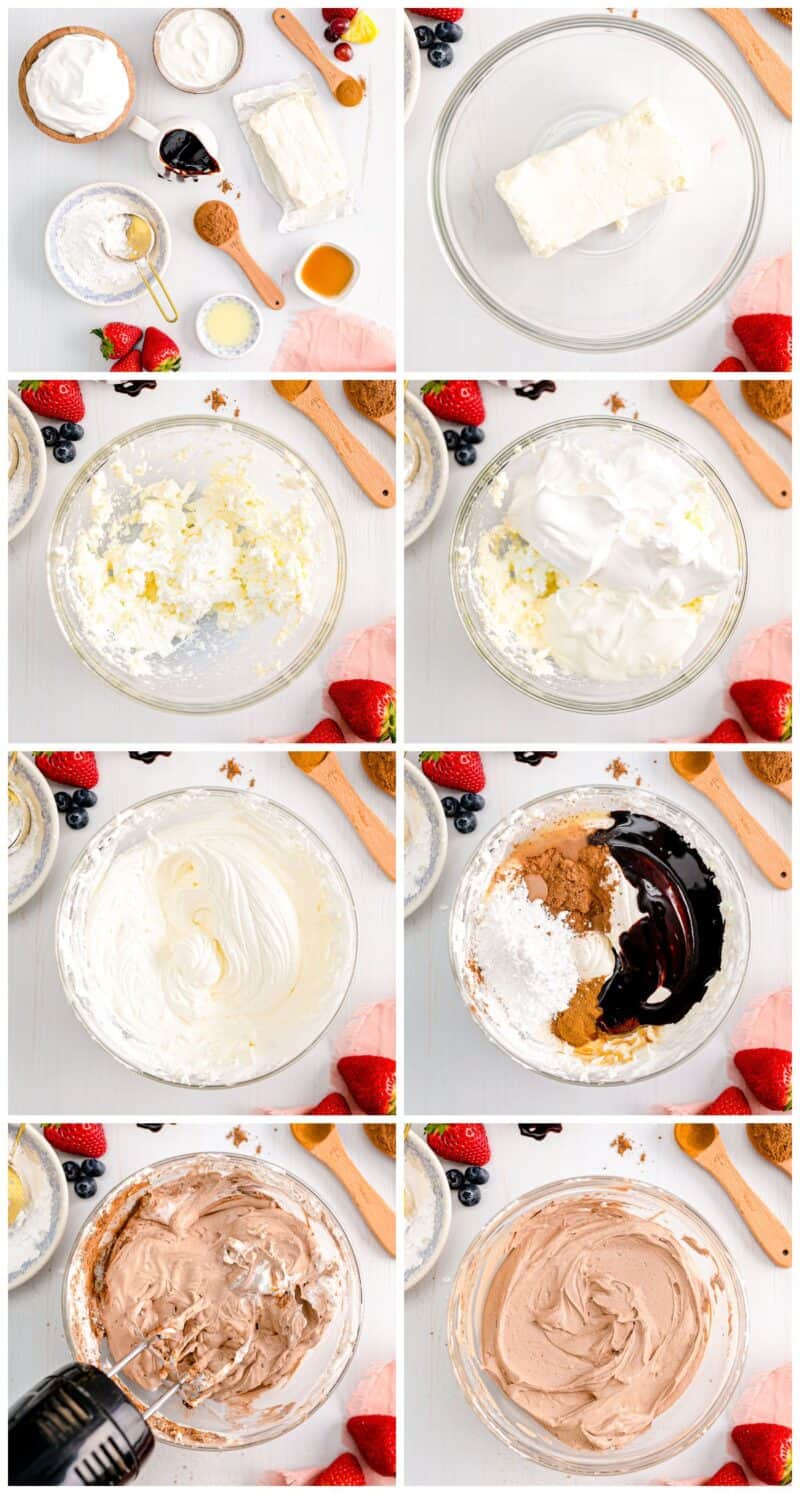 step by step photos of how to make chocolate fruit dip