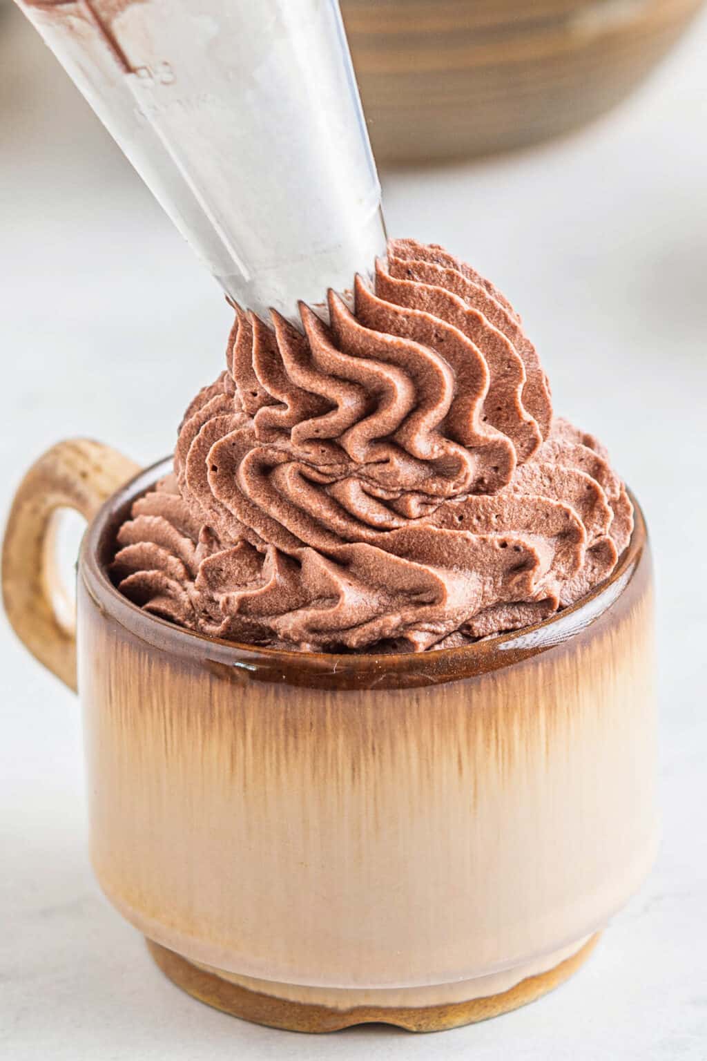 Chocolate Whipped Cream Frosting - Easy Dessert Recipes