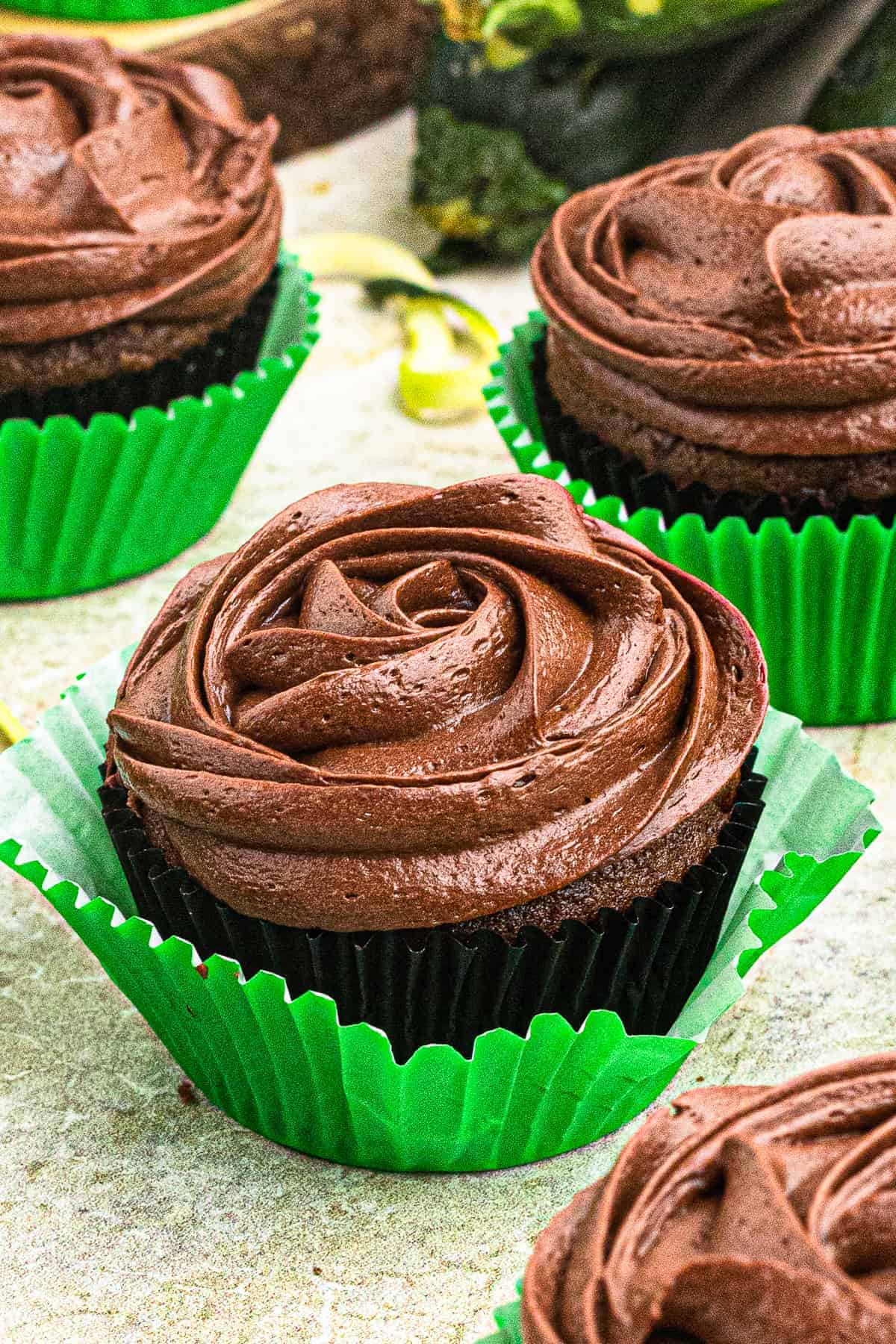 Chocolate Zucchini Cupcakes With Chocolate Cream Cheese Frosting  