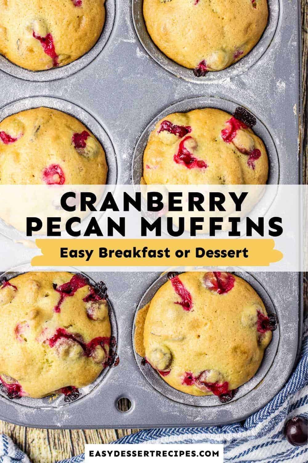 cranberry pecan muffins pinterest collage