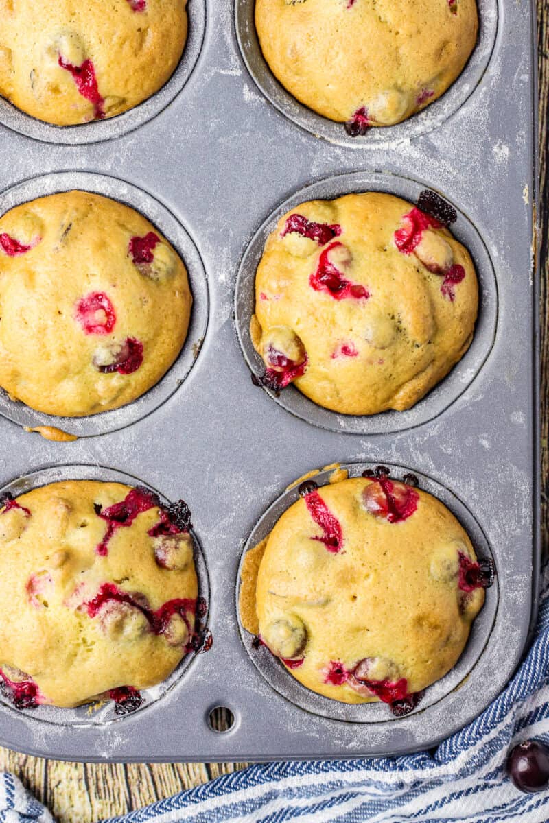 cranberry pecans in tin muffin dish