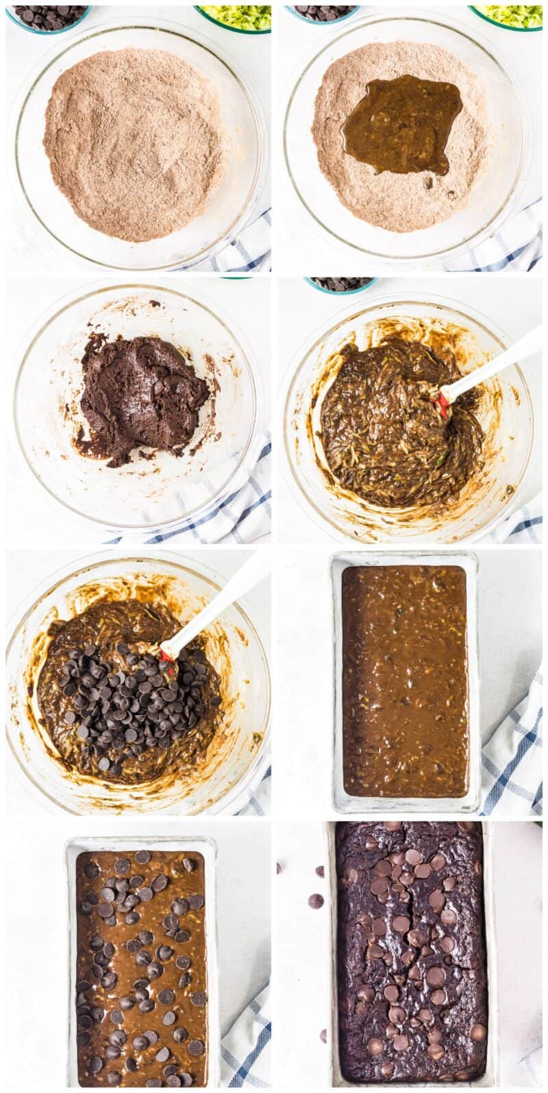 step by step photos for how to make chocolate zucchini bread