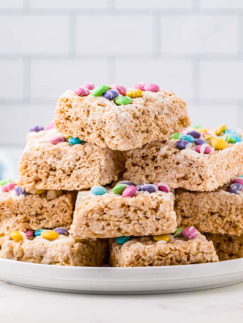 stacked easter rice krispies