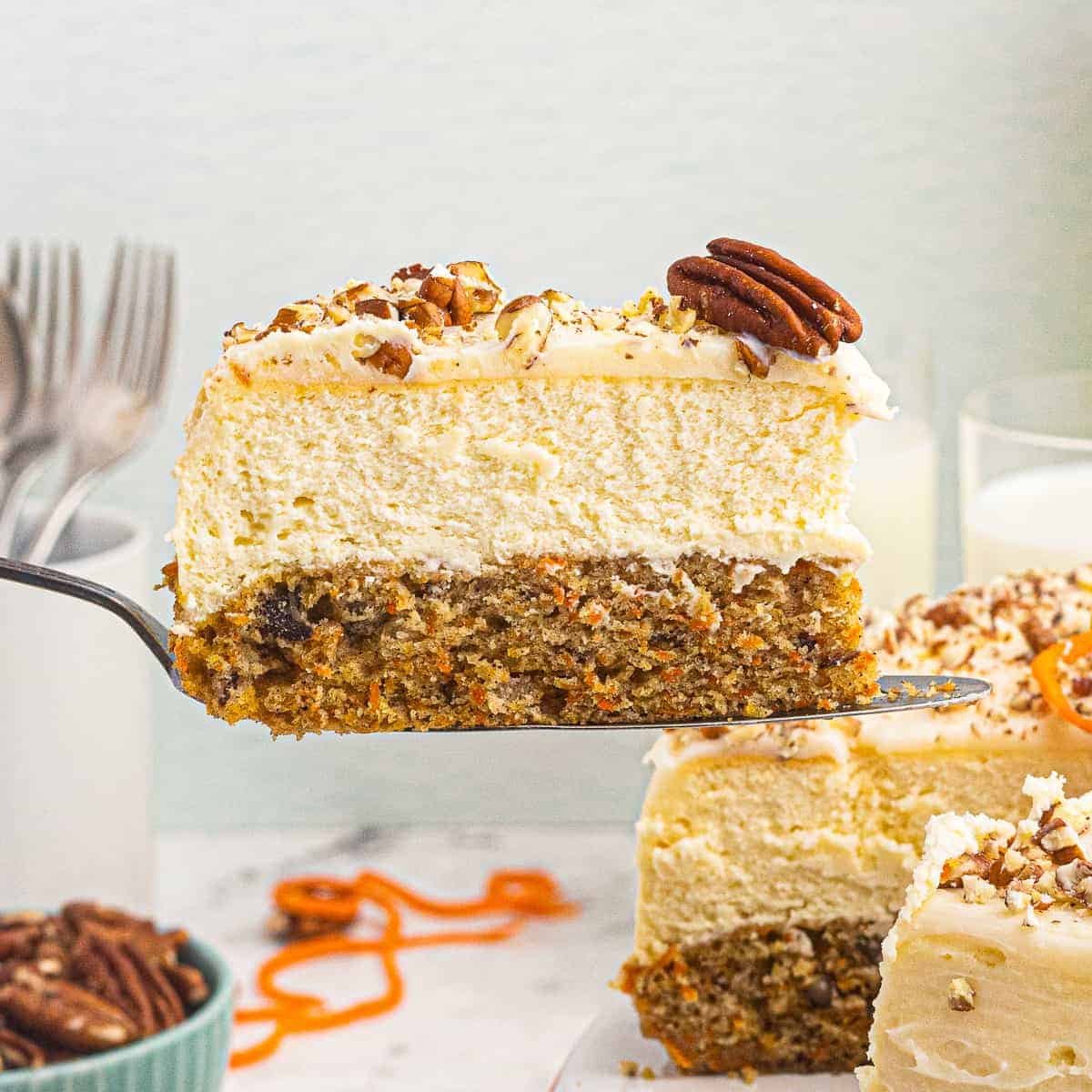 Carrot Cake Cheesecake - Easy Dessert Recipes