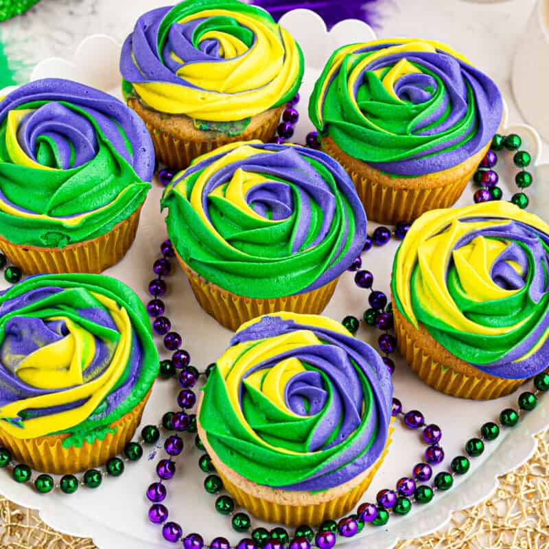 featured mardi gras cupcakes