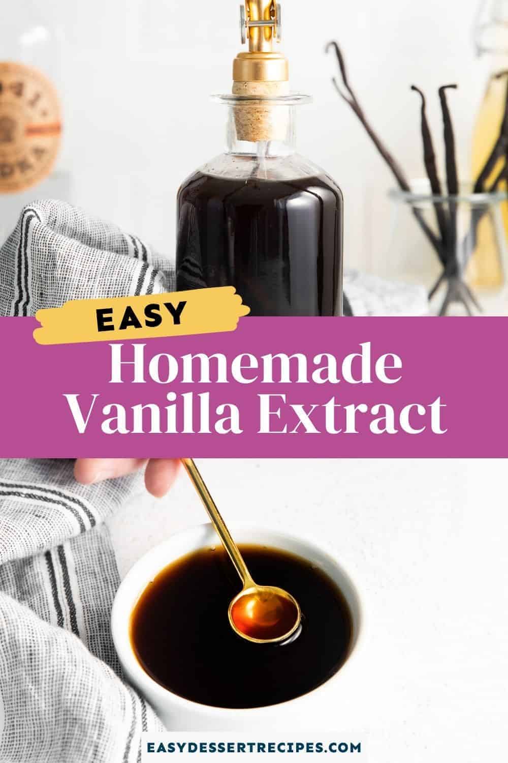 homemade vanilla extract pinterest collage