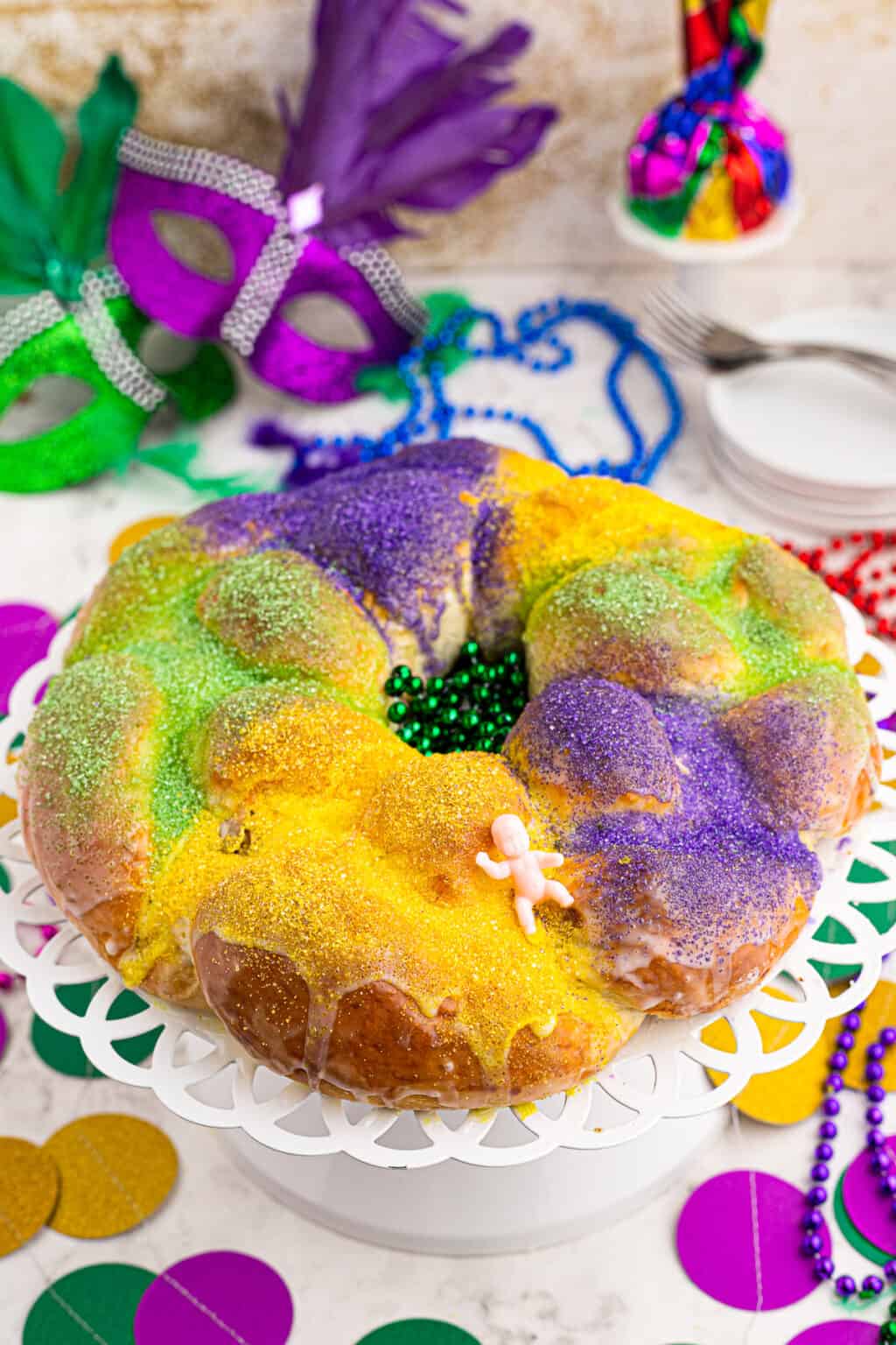 King Cake for Mardi Gras Recipe - Easy Dessert Recipes