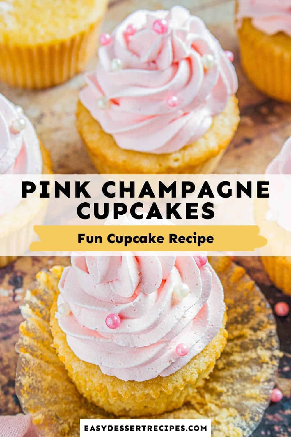 pink champagne cupcakes pinterest collage