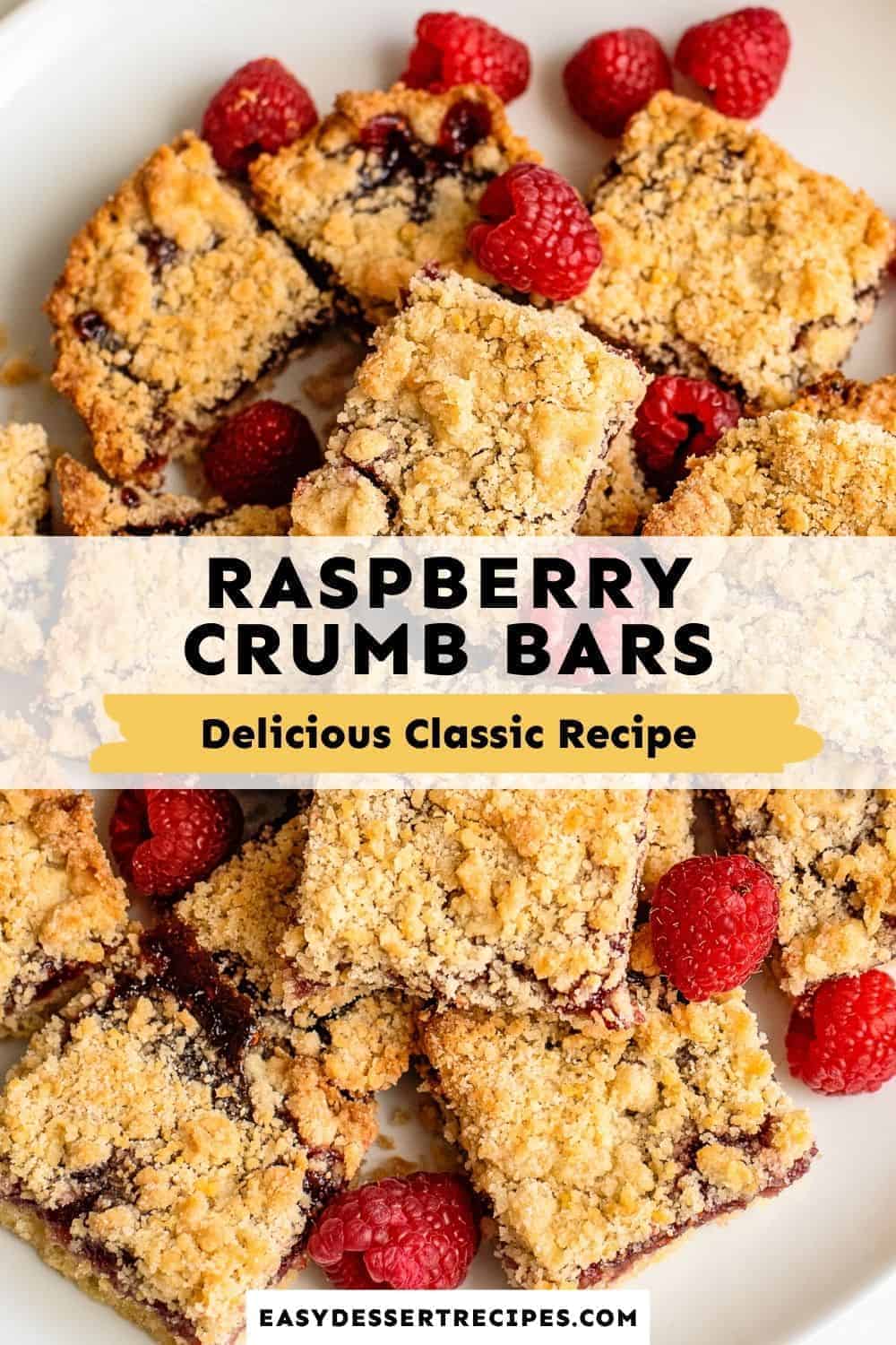 raspberry crumb bars pinterest collage