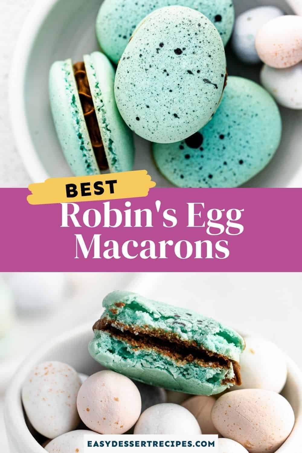 robin's egg macarons pinterest collage