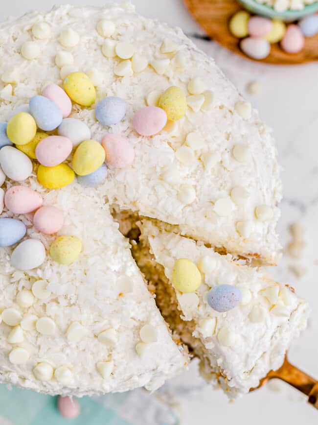 White Chocolate Coconut Easter Cake Recipe - Easy Dessert Recipes