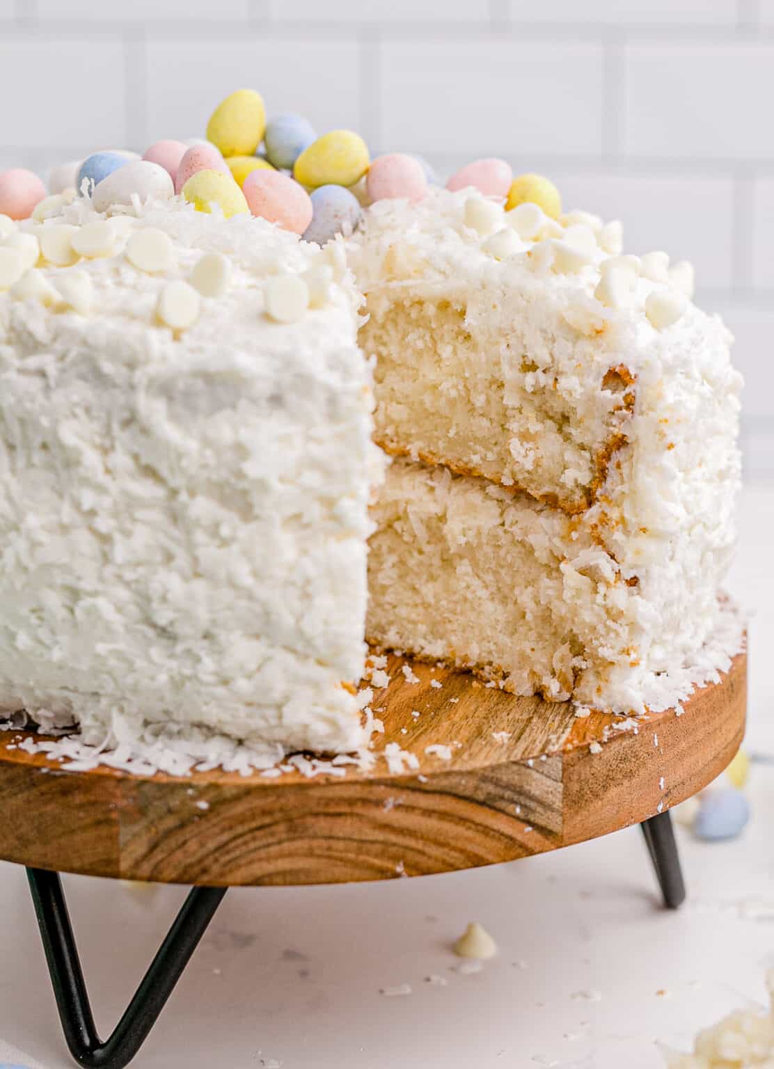 White Chocolate Coconut Easter Cake - Easy Dessert Recipes