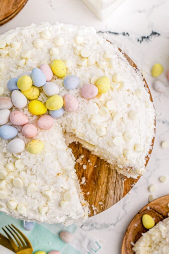 White Chocolate Coconut Easter Cake Recipe - Easy Dessert Recipes