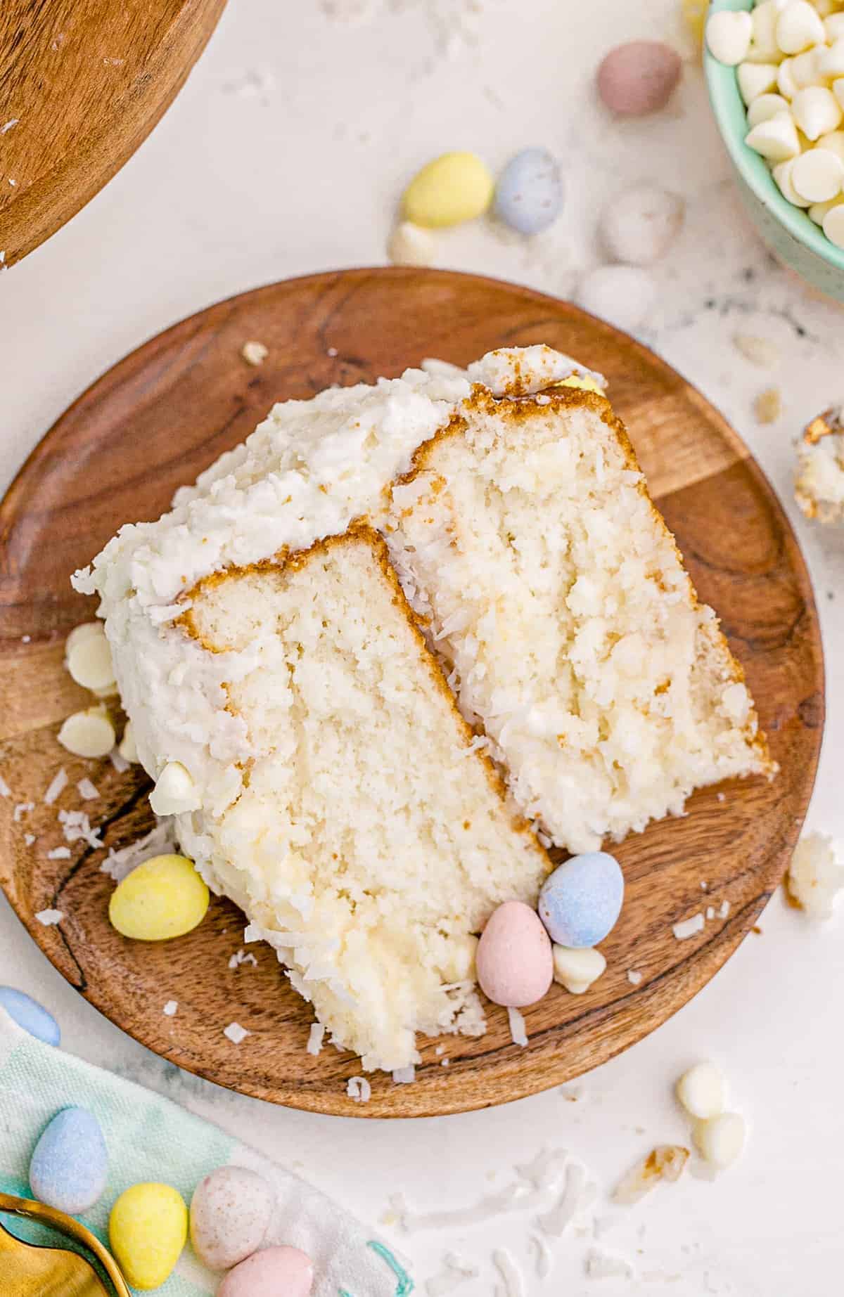White Chocolate Coconut Easter Cake - Easy Dessert Recipes