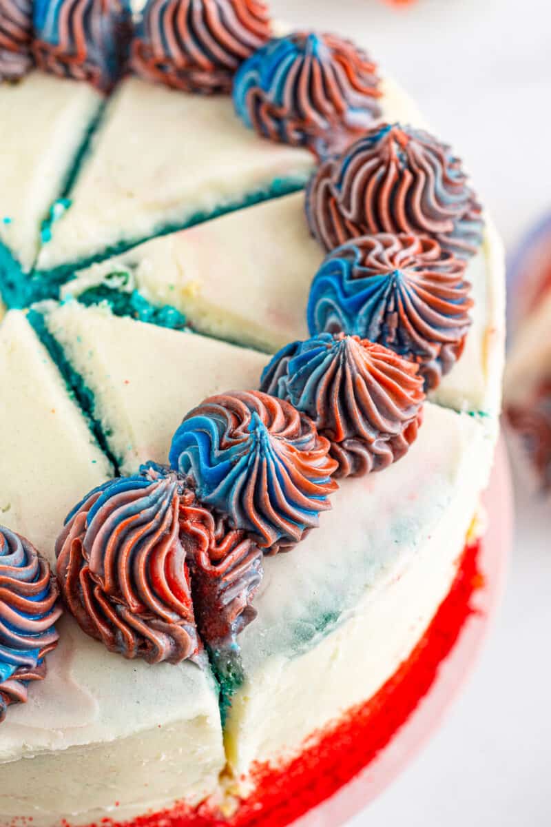 overhead 4th of july cake