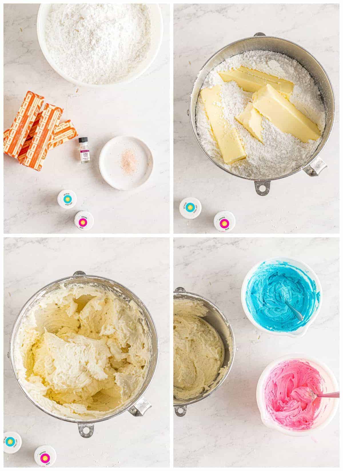 step by step photos for how to make cotton candy cake