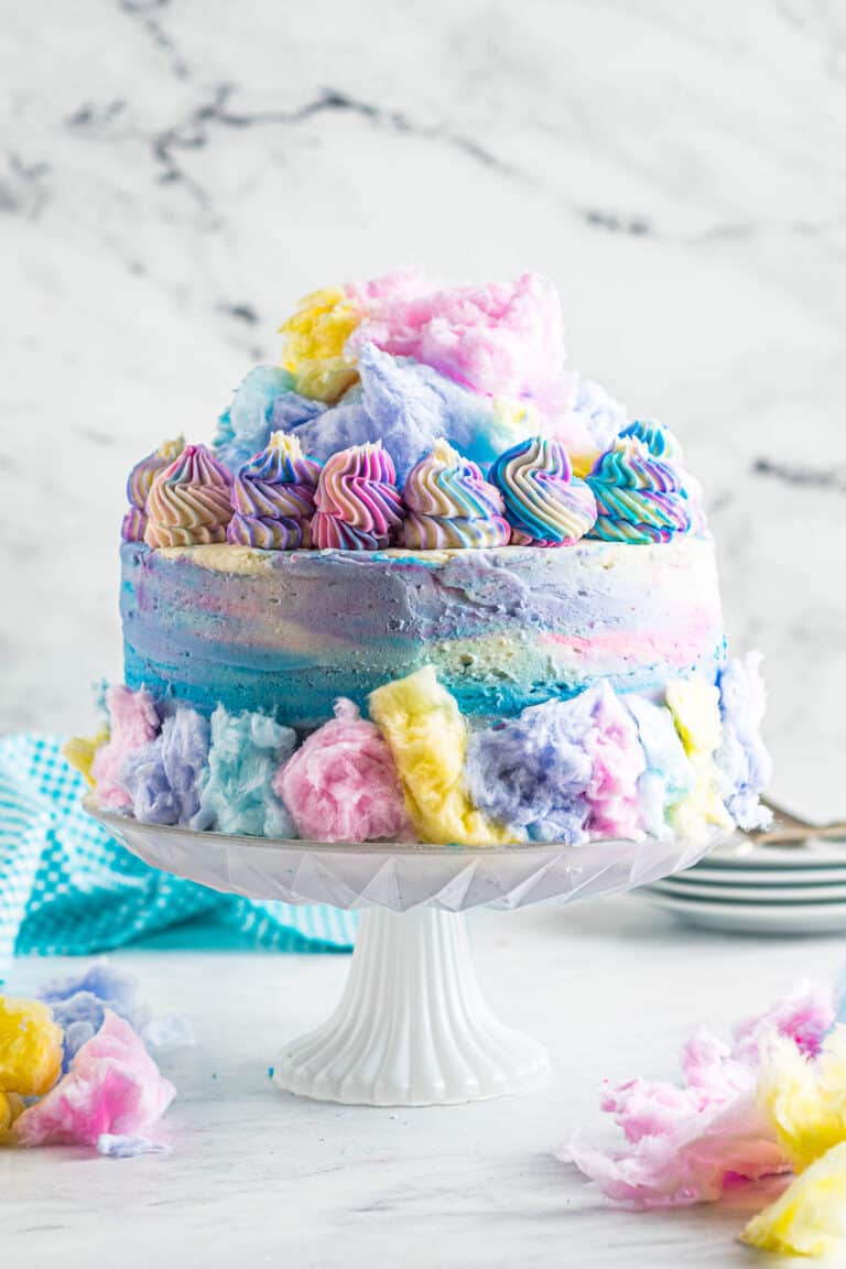 Cotton Candy Poke Cake