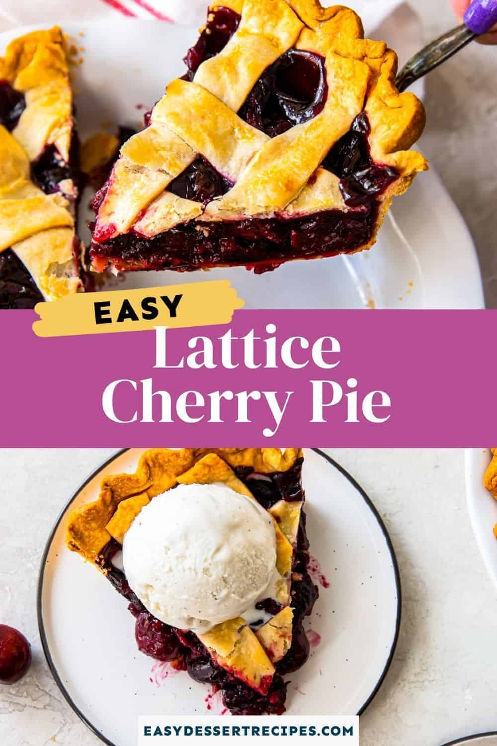 lattice cherry pie pinterest collage