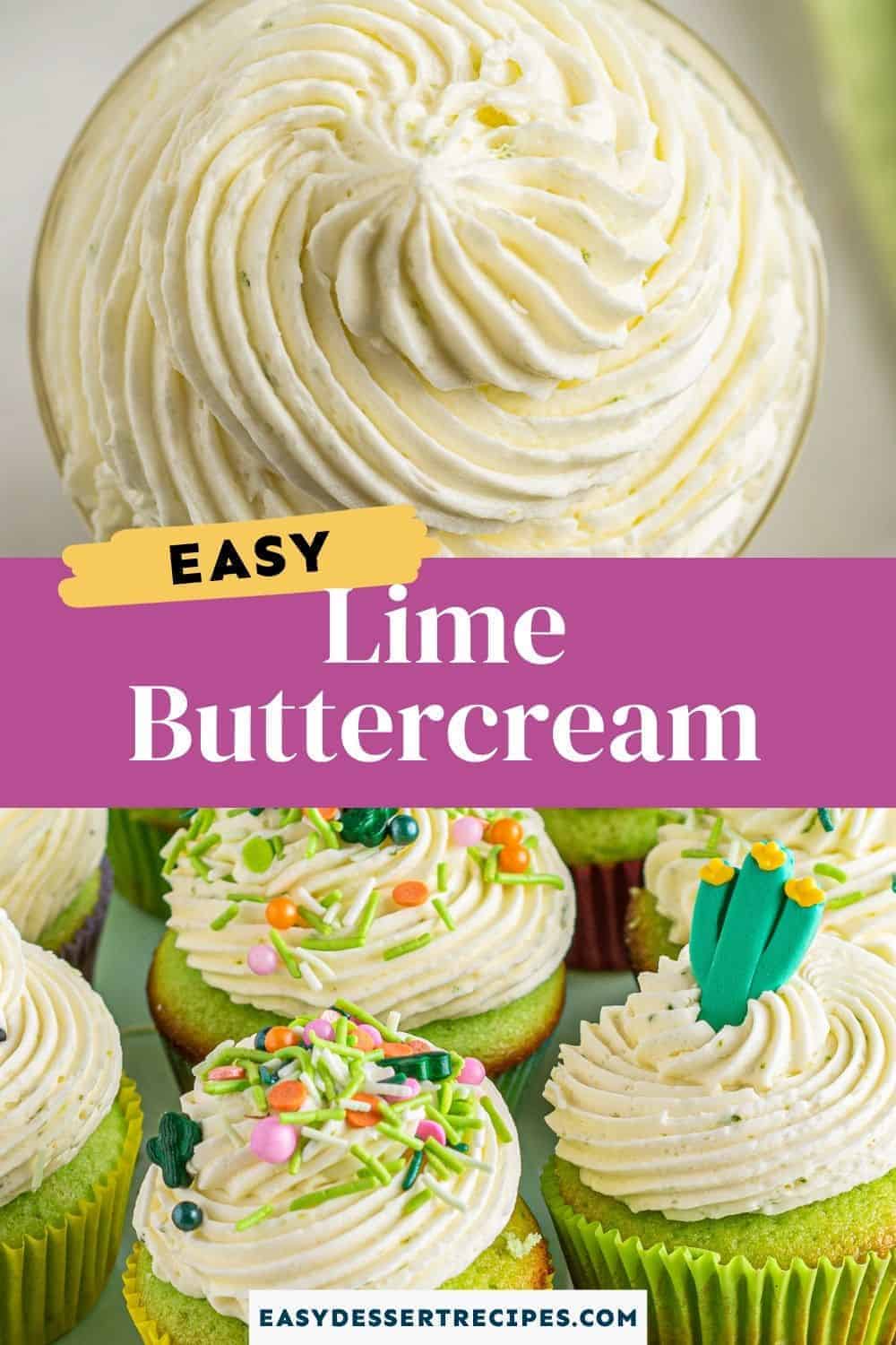 lime buttercream pinterest collage