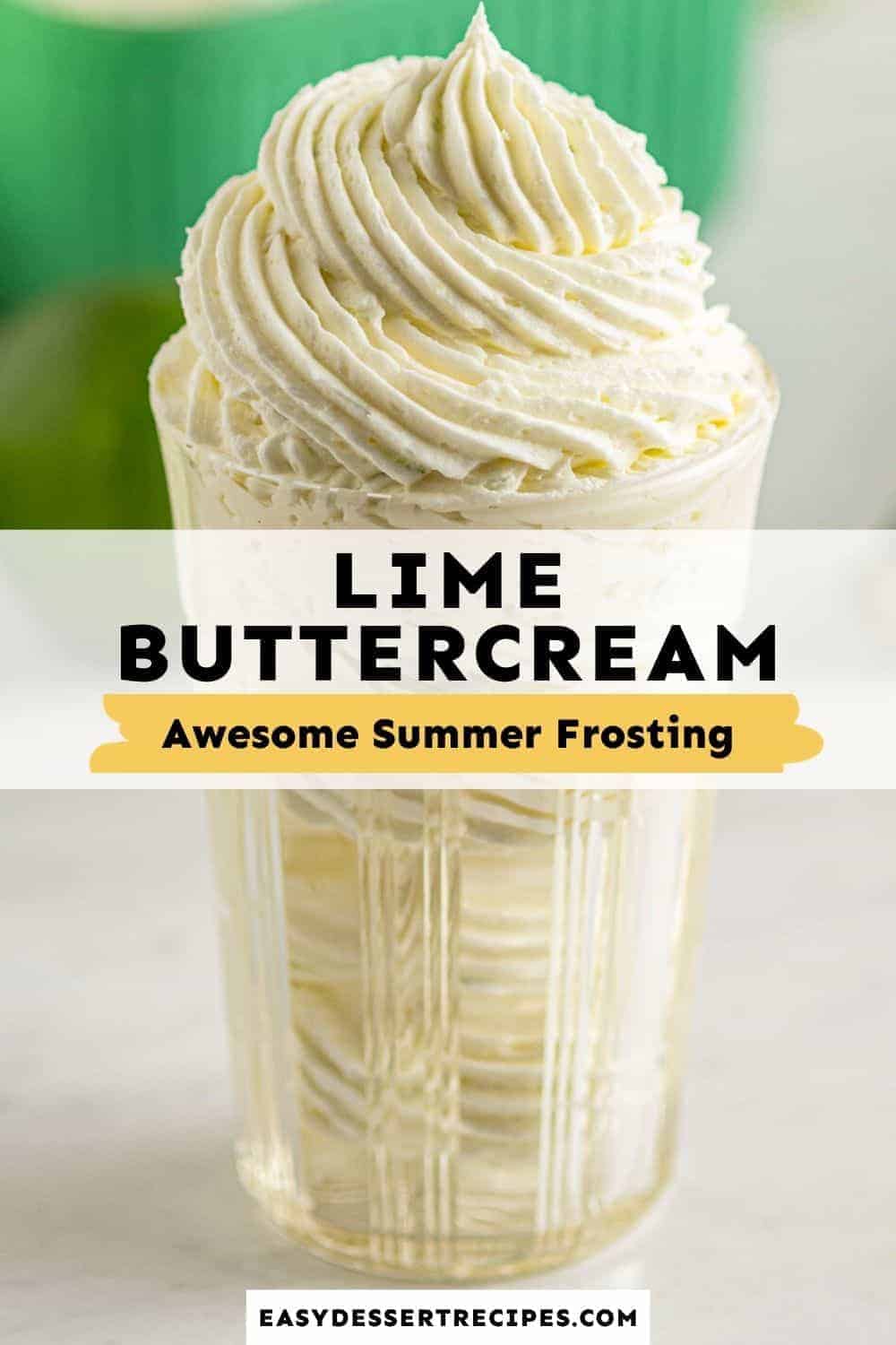 lime buttercream pinterest collage