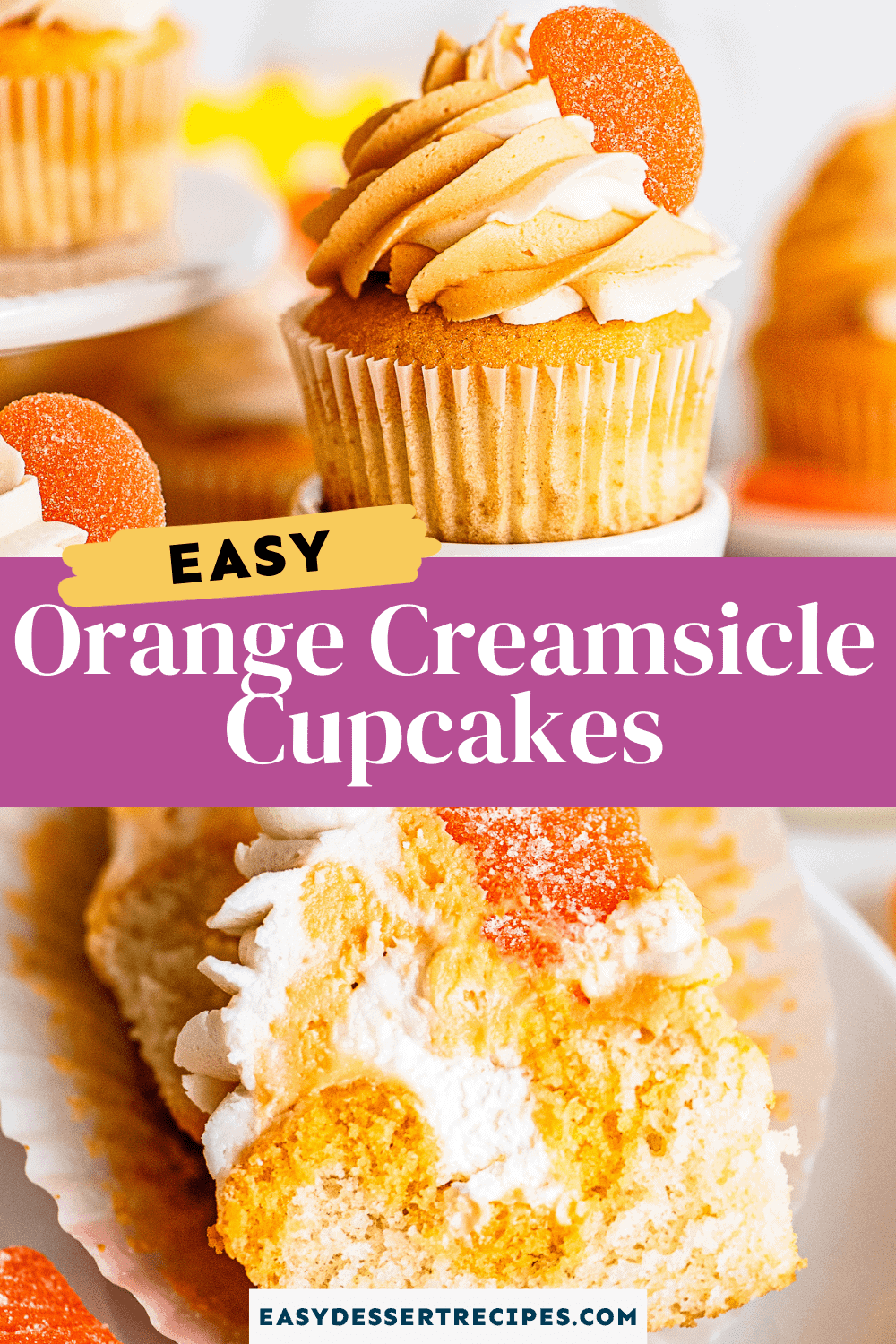 orange creamsicle cupcakes pinterest collage